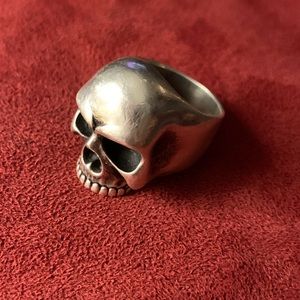 Sterling Half Skull Ring